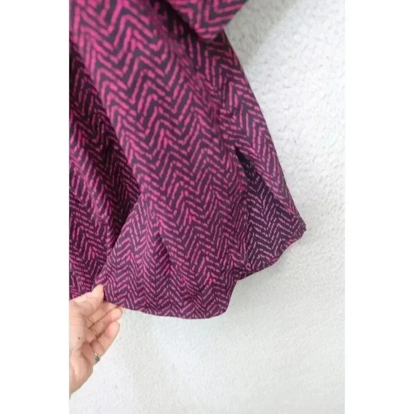 Catherine's Purple and Black Tunic-3/4 Sleeves-Size 2X-Lace-Herringbone - Picture 7 of 11